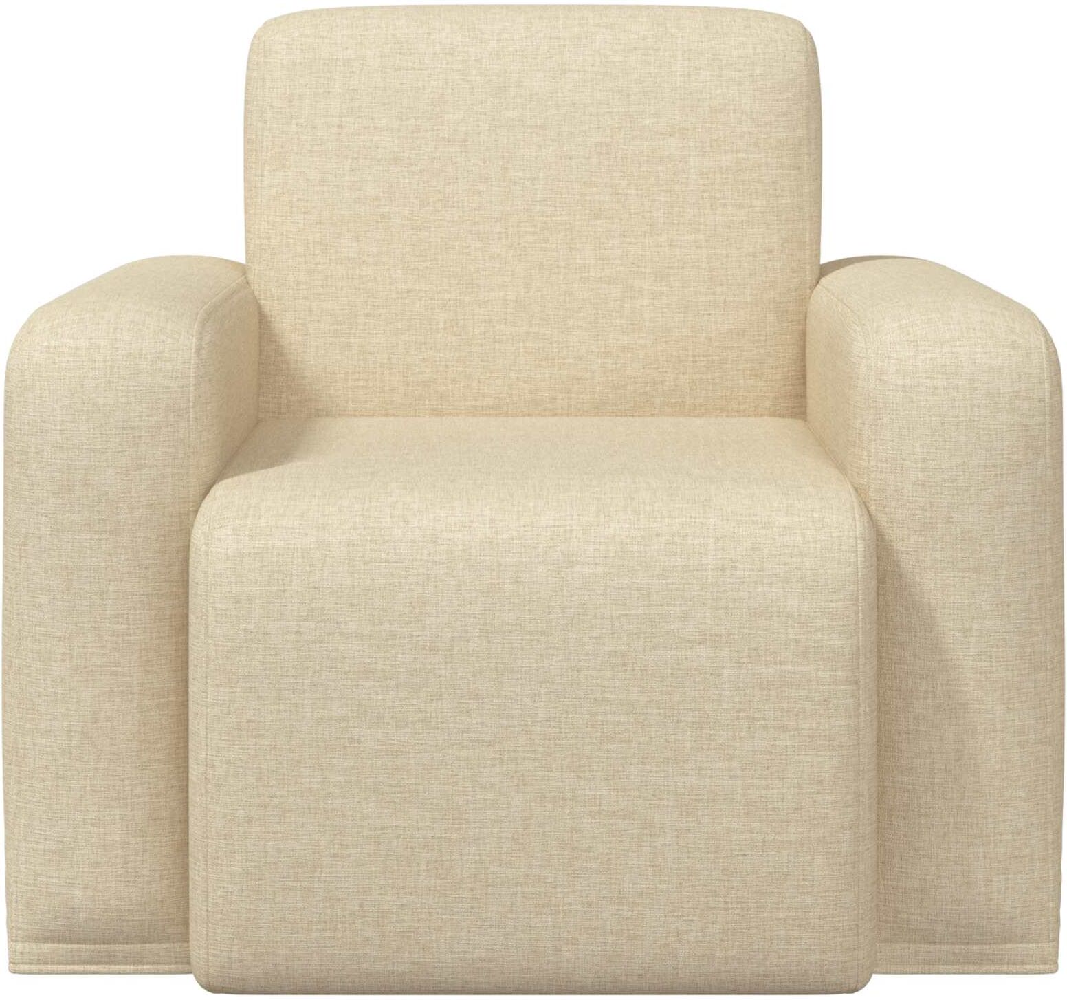 vidaXL Fauteuil Crème Tissu