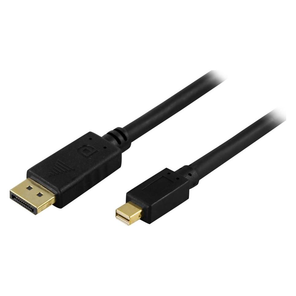 Deltaco DP-1121 DisplayPort-Kabel 2 m Mini DisplayPort Schwarz (2 m) (DP-1121)