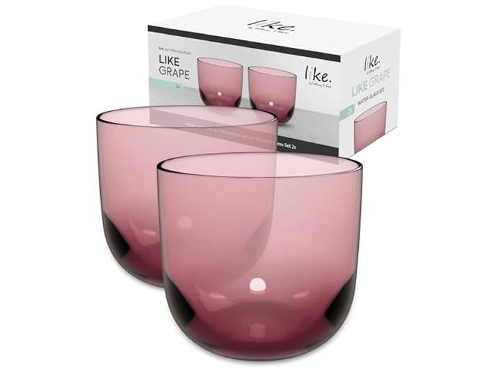 like. by Villeroy & Boch – Like Grape Verre À Eau\, Ensemble De 2 Pièces\, Verre Coloré Raisin\, Contenance 280 Ml