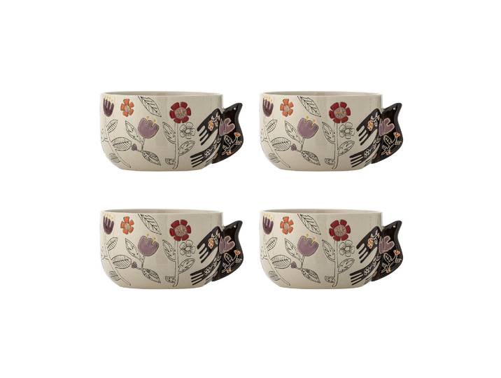 Lot de 4 bols 13x8 cm en grès multicolore Vivielle