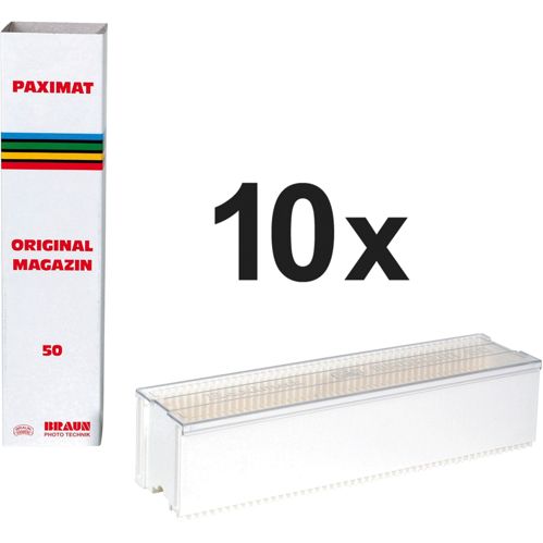 10 Braun Paximat-Magazine 50 weiß