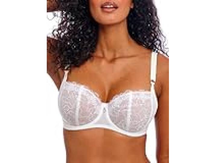 Freya Fascinate Soutien-gorge balconnet non doublé à armatures pour femme, blanc, 80E