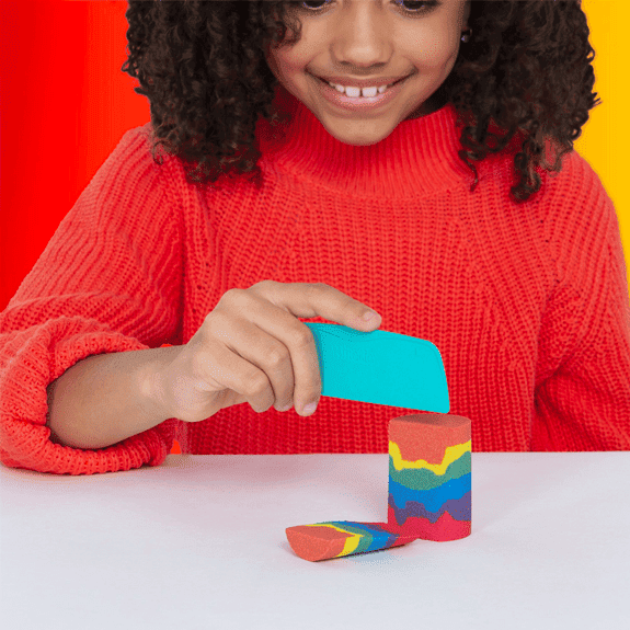 Kinetic Sand Rainbow Mix Set - 3 Primary Colours - 4.5oz Each - For Kids