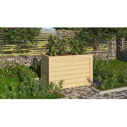 Karibu Hochbeet naturbelassen 650x980x640 mm Hochbeet Pflanzkasten Frühbeet Gartenbeet