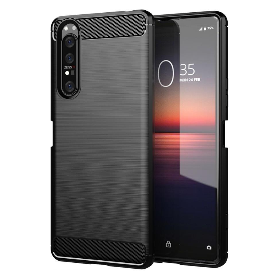 Screenguard Sony Xperia 1 II Hülle Carbon Brushed Soft TPU (Sony Xperia 1 II) (00026861)