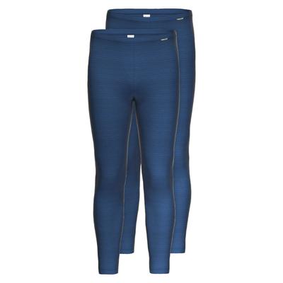 Lange Unterhose AMMANN "2er Pack lange Unterhose Day Classic", Herren, Gr. 5, blau (dunkelblau), Obermaterial: 75% Baumwolle CO. 25% Polyester PES., Unterhosen Lange Unterhose