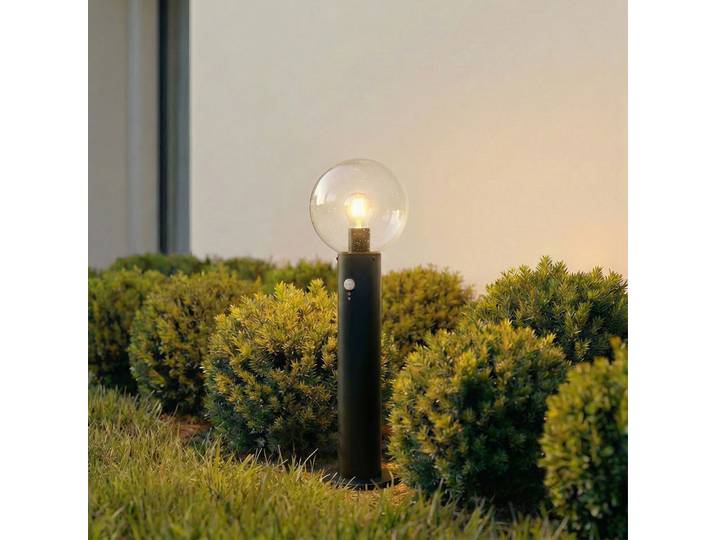 Bornes lumineuses Dangan, hauteur 60 cm, verre, métal, capteur, transparent - Lindby - Terrasse - Moderne - À ampoule unique