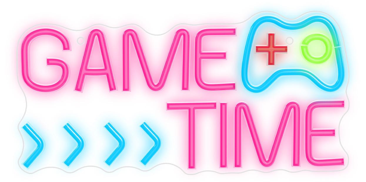 Forever Light Neon Plexi LED Game Time Multikleur Tabletop LED-verlichting voor volwassenen