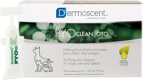 Dermoscent Pyoclean Oto Limpeza De Ouvidos Cão Gato 10 Unds