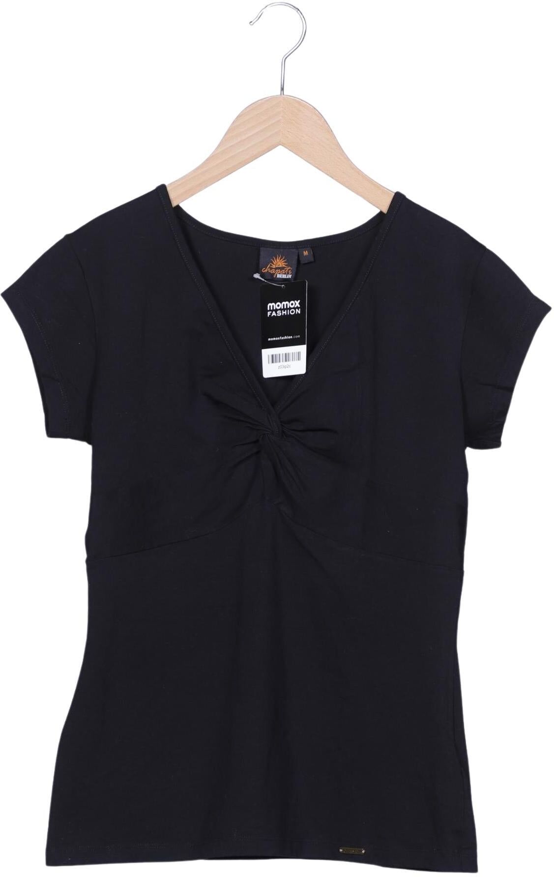 Chapati Berlin Damen T-Shirt, Schwarz, Gr. M, Baumwolle / Elasthan - Second Hand