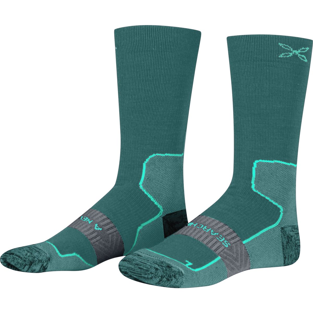 Montura Merino Wool Warm Mid Socks verde foresta/bright teal (41273) XS-S MKMY02X-7778-41273-XS-S