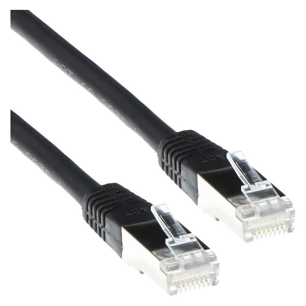ACT Black 2 meter F/UTP CAT5E patch cable with RJ45 connectors. Cat5e f/utp lszh black 2.00m (F/UTP, CAT5e, 2 m) (IB7902)