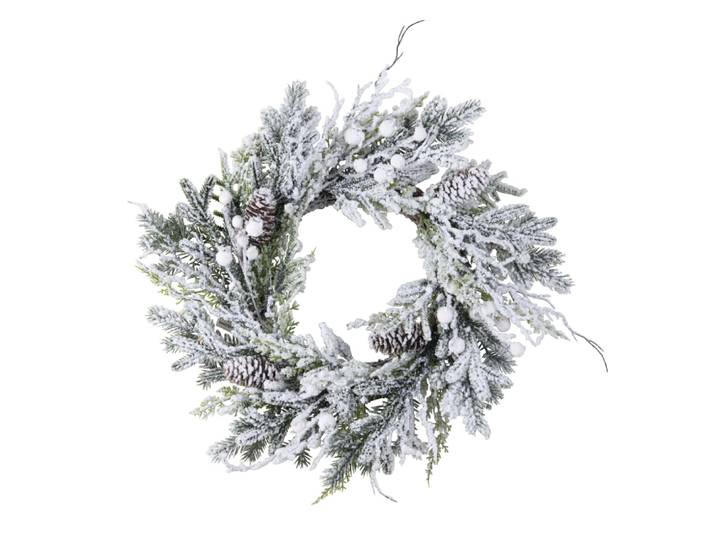 Weihnachtskranz, weiß und grün