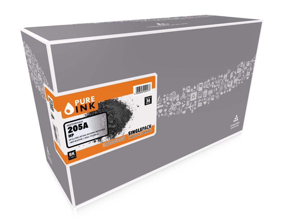 Pure Ink kompatible Schwarz 36 ml 1100 Seiten 120745990023 205ABK