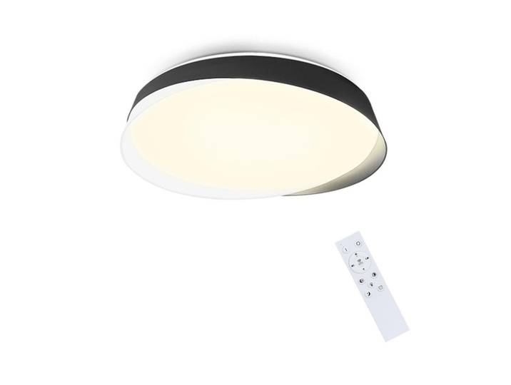 Nettlife Led-Deckenleuchte Beatrix 42/42/8 cm, Schwarz, Kunststoff, LED integrated, 42x8x42 cm, Lampen & Leuchten, LED Beleuchtung, LED-Deckenleuchten