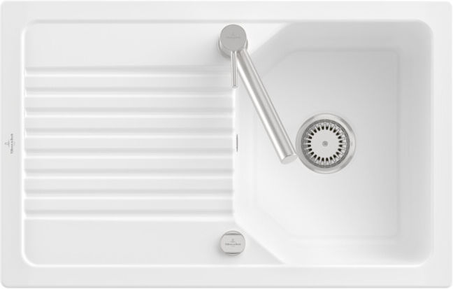 V&B; Évier Linara 45 m Kit vidange, manuel, crema CeramicPlus ; Villeroy & Boch (338401KR)