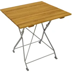 Klapptisch BAD TÖLZ 70x70cm, Flachstahl verzinkt + Robinie
