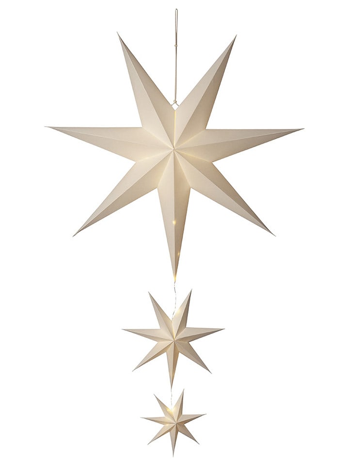 STAR Trading LED-Lichterkette "Cassie" in Creme - (L)130 x (B)80 cm - onesize