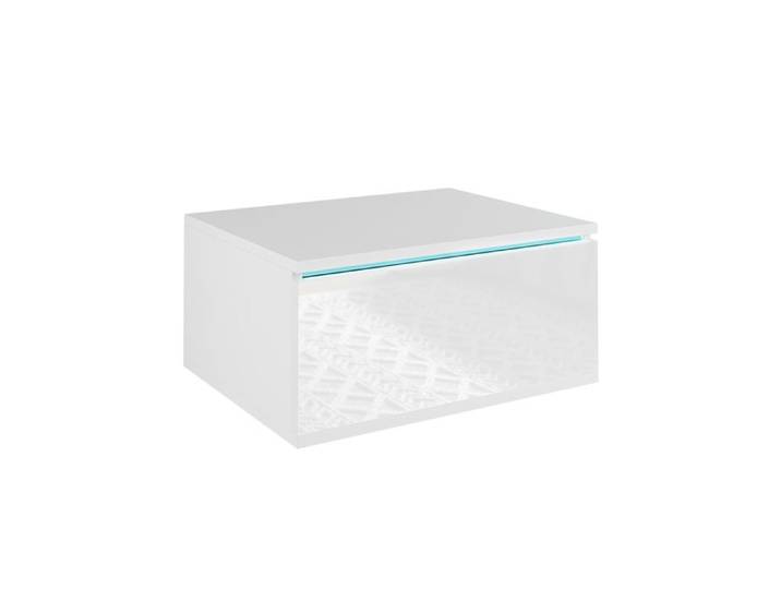 Table de chevet Samira 49x23cm Avec éclairage LED Blanc Vicco 40412