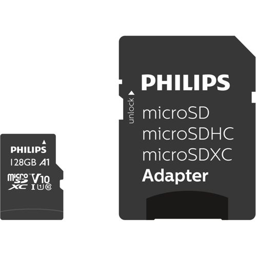 Philips MicroSDXC Card 128GB Class 10 UHS-I U1 incl. Adapter