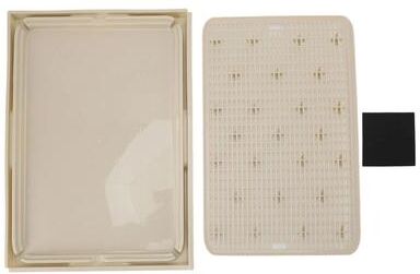 Uplift Essentials Spacious Double Layer Anti Tracking Litter Mat khaki