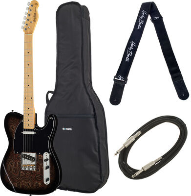 Harley Benton TE-70 Black Paisley Bundle Black Paisley