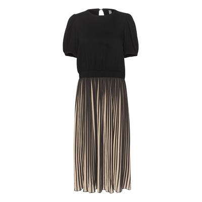 Jerseykleid CULTURE "Jerseykleid CUcarly", Damen, Gr. L, N-Gr, schwarz, Obermaterial: 100% Viskose CV., Kleider Jerseykleid