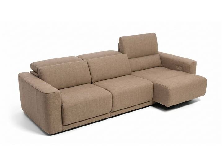 Sofa VALENZA 3-Sitzer XXL Stoff Big Sofa elektrisch ausfahrbar Couch XXL Sitztiefenverstellung