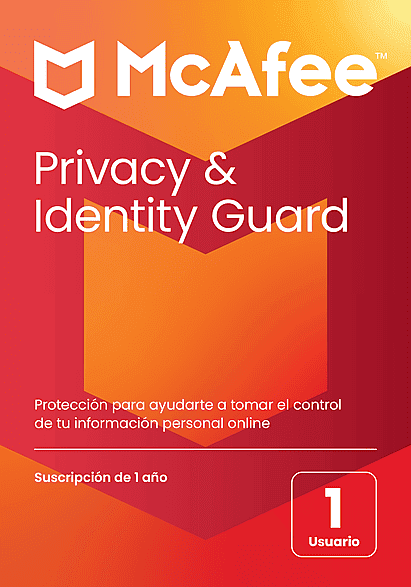 MCAFEE (SOFT) Antivirus - McAfee® Privacy & Identity Guard ES MSH, 1 dispositivo. Suscripción año. (Formato Físico)