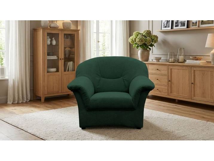 Sessel GOODPRODUCT Langelland Sitzbreite 48 cm, mittelfester Sitzkomfort , grün (dunkelgrün), B:102cm H:83cm T:81cm, 100% Polyester, Sessel, Sessel, aus haustierfreundlichem Pet Friendly Bezug