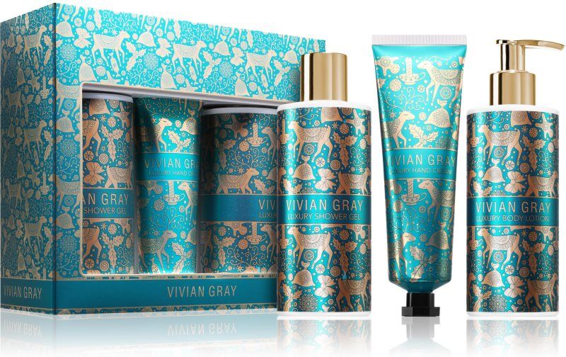 Vivian Gray Golden Deers gift set for the body