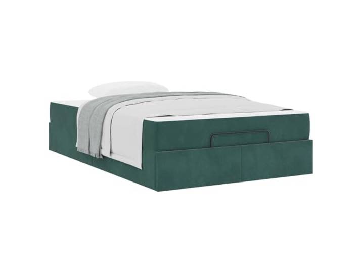 KTHLBRH Doppelbett mit grüner Matratze, 2-teilig Modernes Design, weicher Samt, robuste Struktur, Schlafzimmer