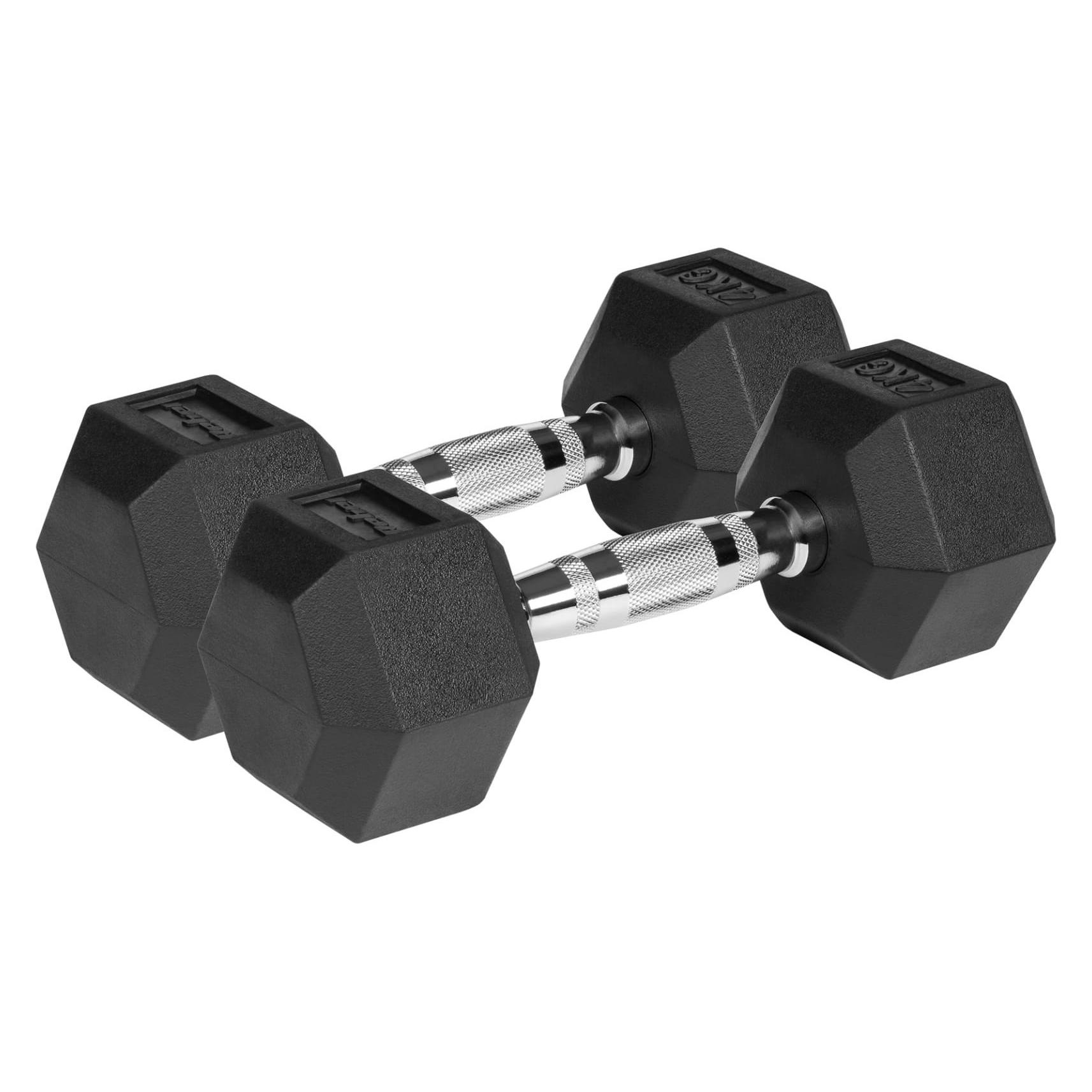 Rebel Gummierte Hanteln aus Gusseisen HEX 2x4 kg ACTIVE (RBA-2325-04)