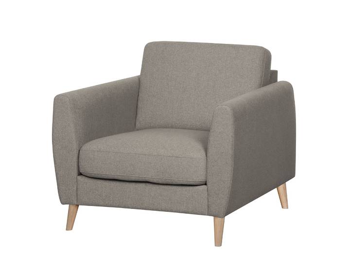Sessel Kustavi Beige/Beige Strukturstoff 90 x 80 x 90cm