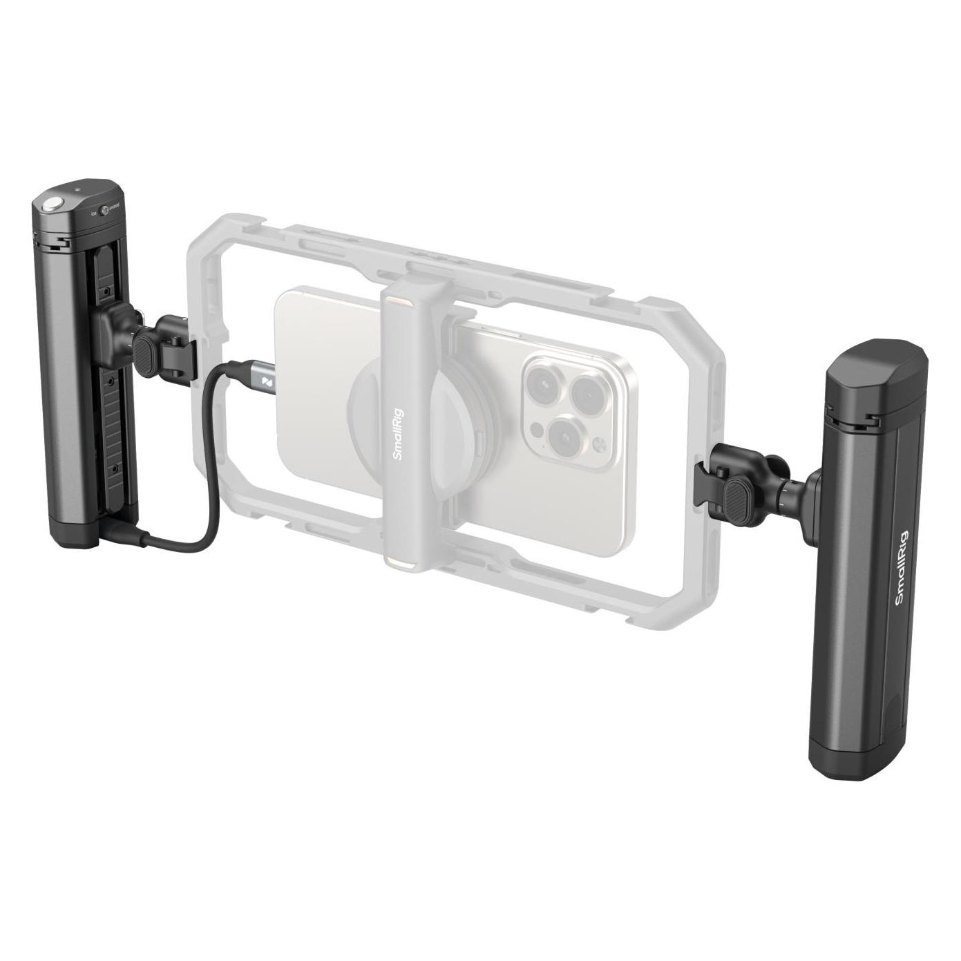 SmallRig 4841 Rotatable Bilateral Quick Release Side Handle with Wireless Control and M.2 SSD Enclosure (Cage) (4841)