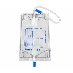 Romed Urinbeinbeutel 500 ml steril, mit Rücklaufventil, Ablassstutzen mit Verschlusskappe 25 x 10 = 250 Stück