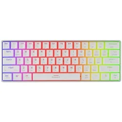 Genesis Klawiatura Dla Graczy Thor 660 G2 Us White Bezprzewodowa RGB Mechaniczna Gateron Brown (US, Kabelgebunden, Kabellos), Tastatur, Weiss