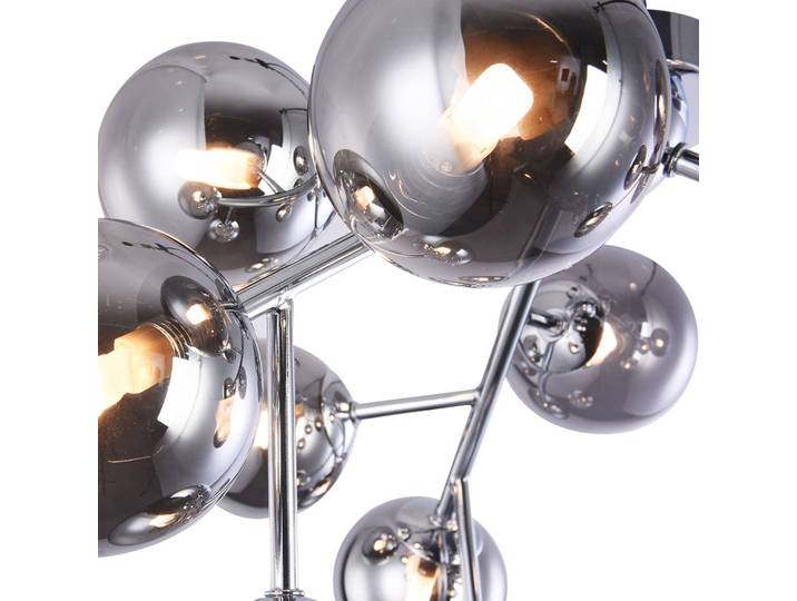 Maytoni Deckenlampe Dallas, dimmbar, chrom / silber, für Wohn- / Esszimmer, Glas, Modern, Deckenlampe