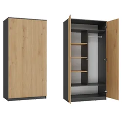Kleiderschrank Malwa SD-90 ANTHRAZIT ARTISAN