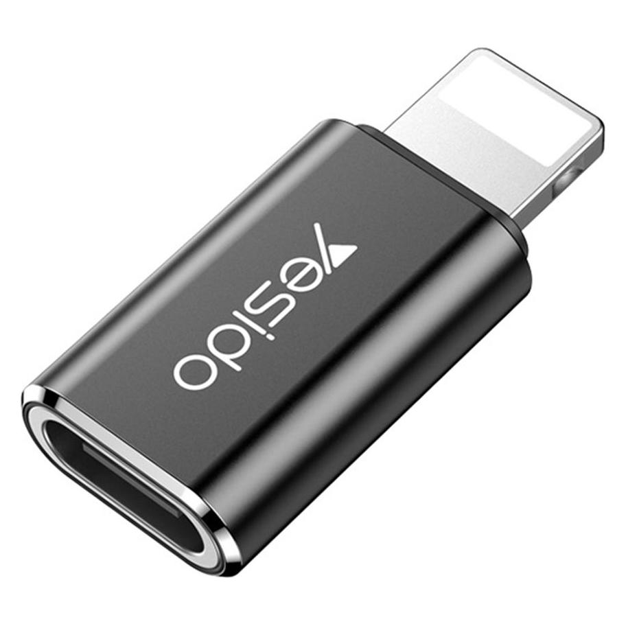 Yesido - OTG Adapter (GS03) - Lightning to Type-C, Plug & Play, 480Mbps - Black (Lightning) (GS03)