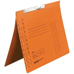 Falken 15033702 50x Pendelhefter, für DIN A4, 320g/m2 Manila-RC-Krt., Behördenheftung, mit Schlitzstanzung - Orange