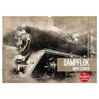 Dampflok Impressionen (Wandkalender 2027 DIN A2 quer), CALVENDO Monatskalender