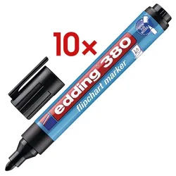 Edding 10x Flipchart Marker »380« schwarz
