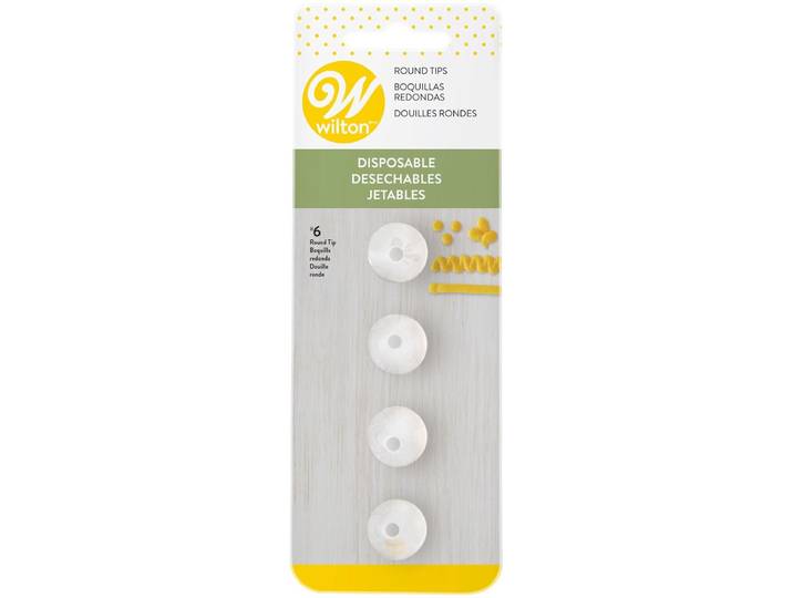 Wilton Wegwerp Spuitmondjes - Garneerspuit voor Taartdecoratie - #6 - pk/4