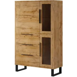 VITRINE Eden Holz und Metall
