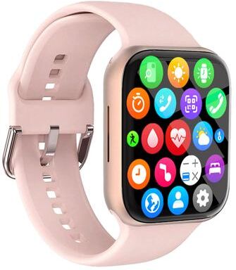 Clever Finds Fashion Smart Watch For Men And Women With Full Touch Fitness Tracker pink