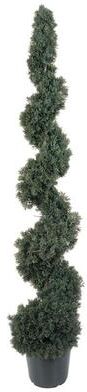 Nearly Natural 5-foot Silk Cedar Spiral Tree (Indoor/Outdoor)