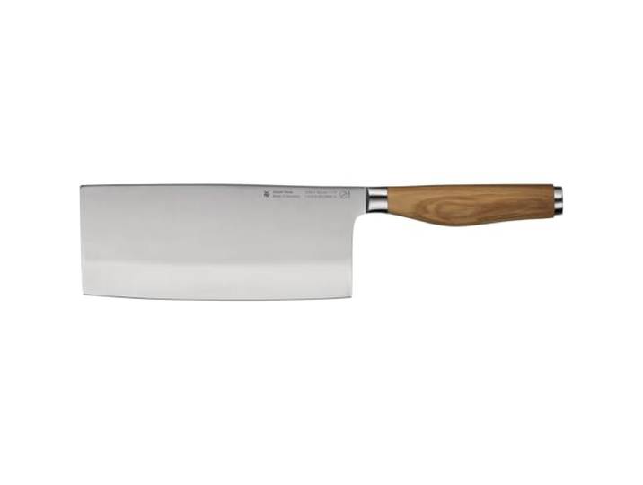 WMF Grand Wood Chinesisches Kochmesser 37 cm, Holzgriff, Made in Germany, Olivenholzgriff Messer geschmiedet, Küchenmesser Spezialklingenstahl, Performance Cut, einzigartiger Griff, Klinge 18,5 cm