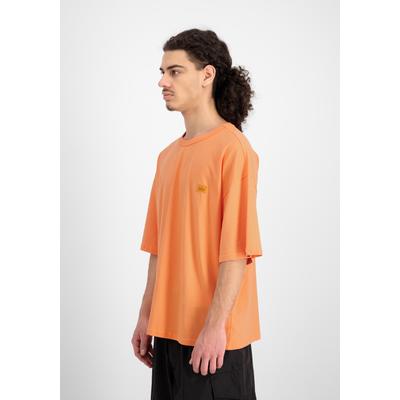 T-Shirt ALPHA INDUSTRIES "Alpha Essentials RL T-Shirt", Herren, Gr. S, orange (tangerine), Obermaterial: 100% Baumwolle, Shirts T-Shirt