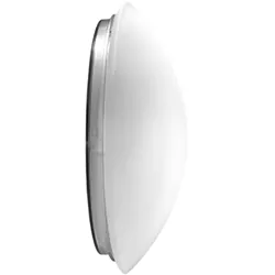 Zafferano Bis ip44 wand-/deckenleuchte ø 480 x 130 mm. triac 28 w led 3000 k - ip44 - transparentes, weißes glas